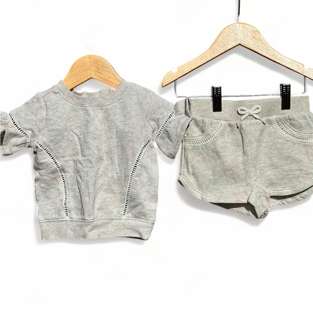 Janie and Jack girl’s Terry sweatshirt & shorts set
